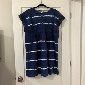 Anthropologie Blue Dress size Large new with tags